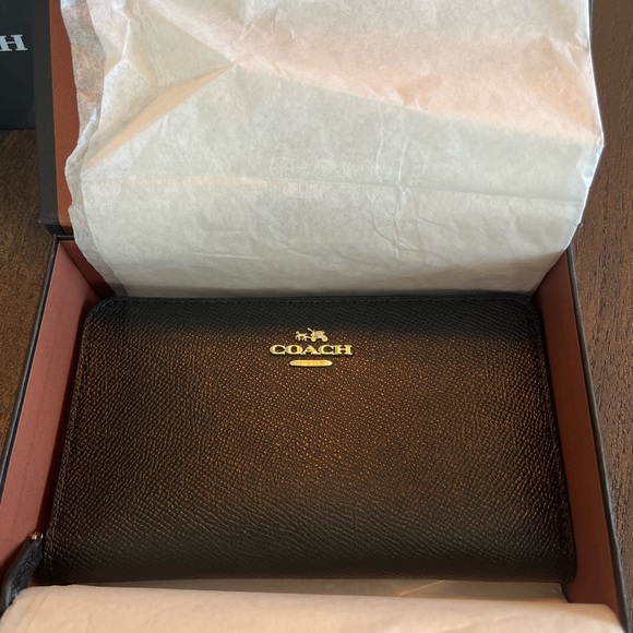 BRAND NEW✨Coach Zip Around Leather Wallet - Black * brand new w/ tags * - Picture 11 of 15